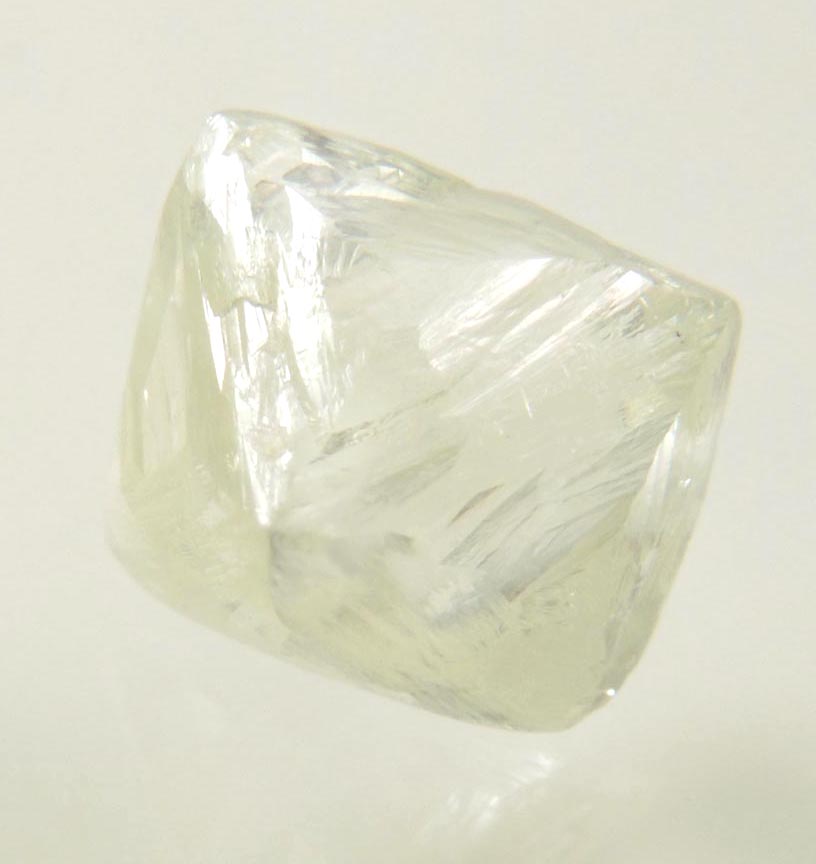 Diamond (2.37 carat gem-quality cuttable pale-yellow octahedral diamond) from Almazy Anabara Mine, Sakha (Yakutia) Republic, Siberia, Russia