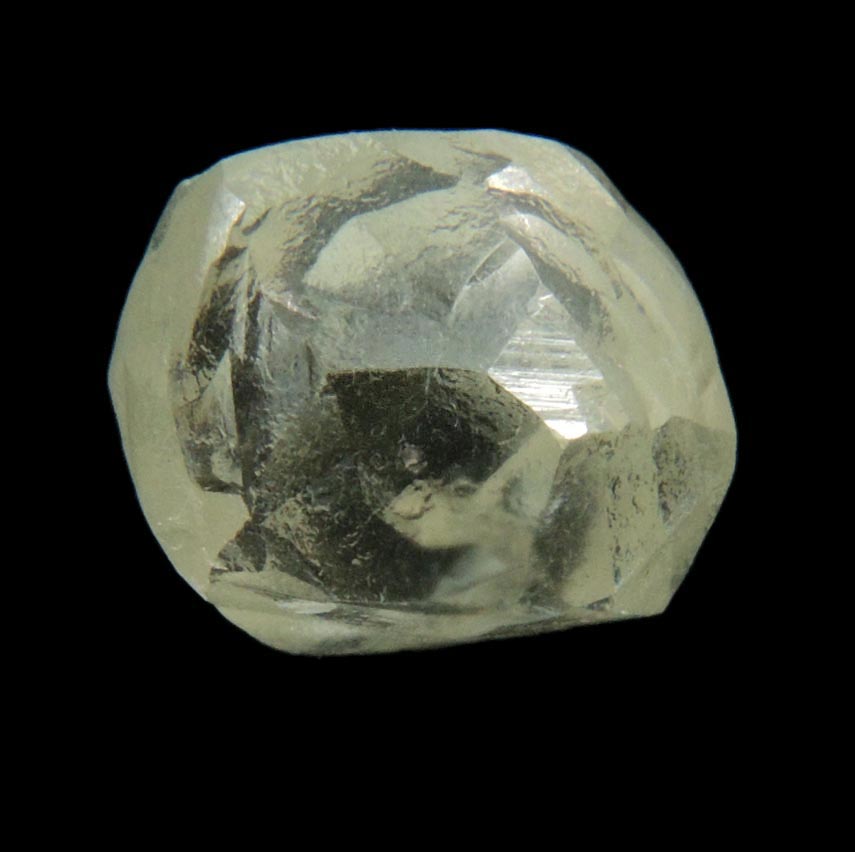 Diamond (1.97 carat gem-grade cuttable pale-yellow complex diamond) from Almazy Anabara Mine, Sakha (Yakutia) Republic, Siberia, Russia