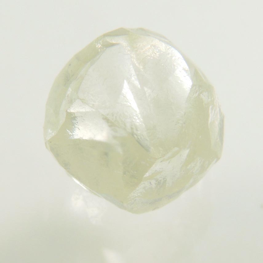 Diamond (1.97 carat gem-grade cuttable pale-yellow complex diamond) from Almazy Anabara Mine, Sakha (Yakutia) Republic, Siberia, Russia