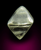 Diamond (1.54 carat gem-grade cuttable pale-yellow octahedral diamond) from Almazy Anabara Mine, Sakha (Yakutia) Republic, Siberia, Russia