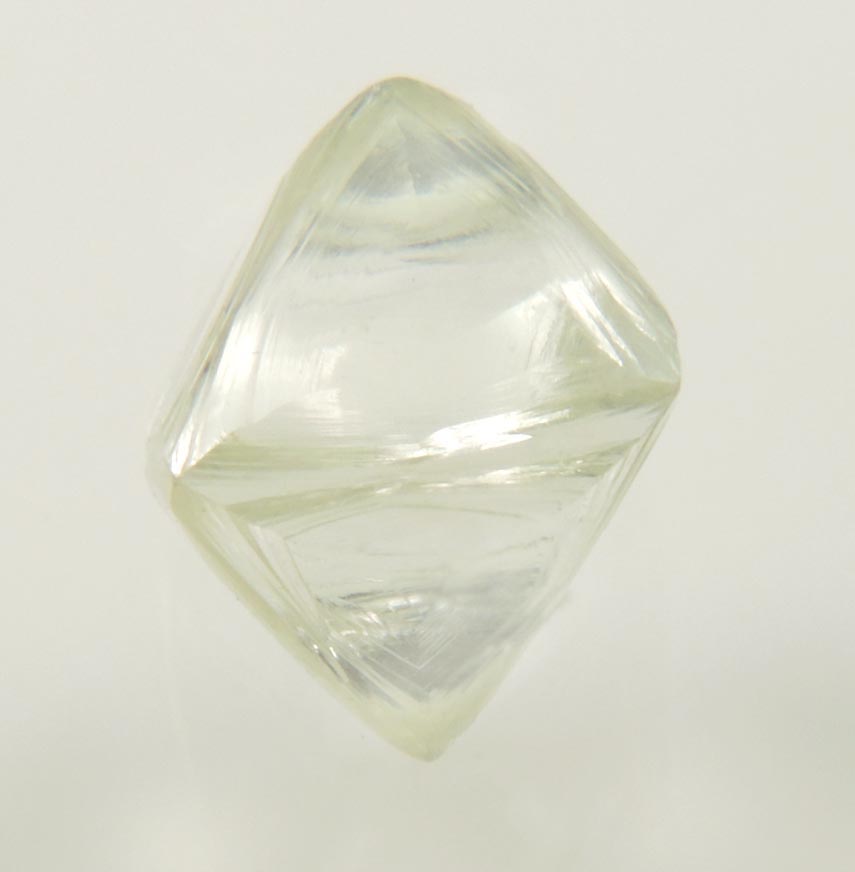 Diamond (1.54 carat gem-grade cuttable pale-yellow octahedral diamond) from Almazy Anabara Mine, Sakha (Yakutia) Republic, Siberia, Russia