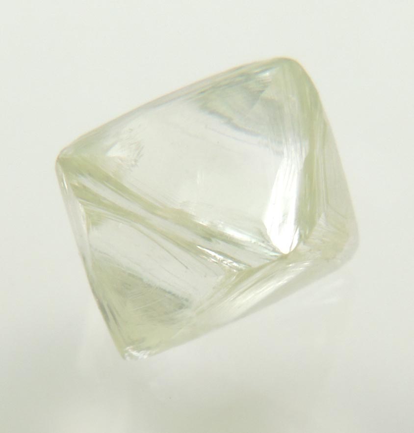 Diamond (1.54 carat gem-grade cuttable pale-yellow octahedral diamond) from Almazy Anabara Mine, Sakha (Yakutia) Republic, Siberia, Russia