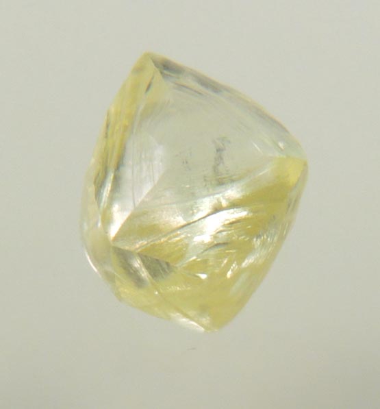 Diamond (0.39 carat fancy-yellow octahedral crystal) from Northern Cape Province, South Africa