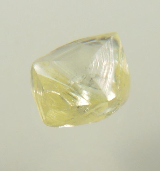 Diamond (0.39 carat fancy-yellow octahedral crystal) from Northern Cape Province, South Africa