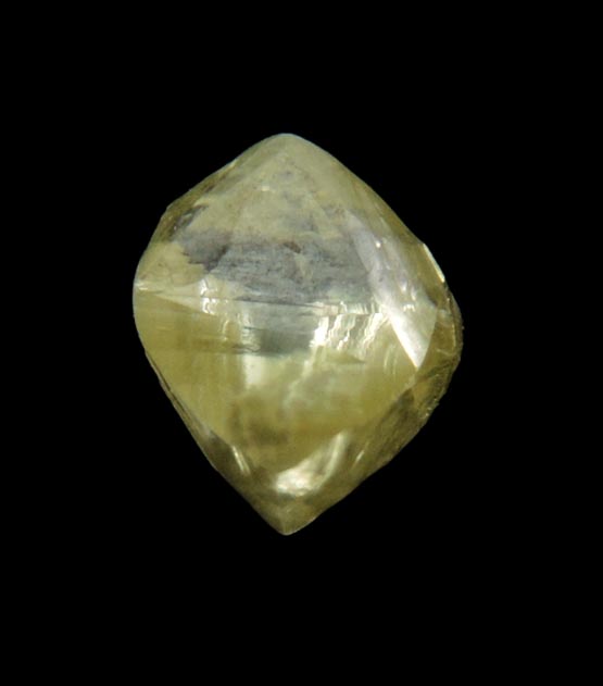 Diamond (0.39 carat fancy-yellow octahedral crystal) from Northern Cape Province, South Africa