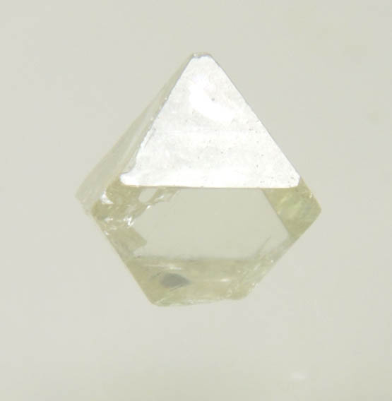 Diamond (0.41 carat yellow-green octahedral crystal) from Northern Cape Province, South Africa