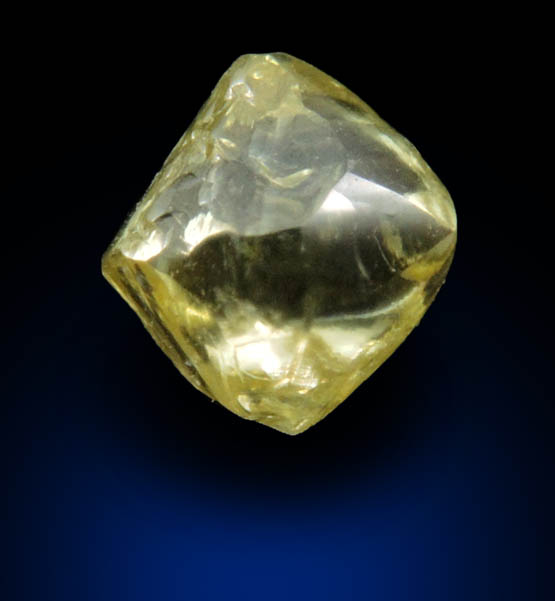 Diamond (0.86 carat fancy-yellow complex crystal) from Northern Cape Province, South Africa