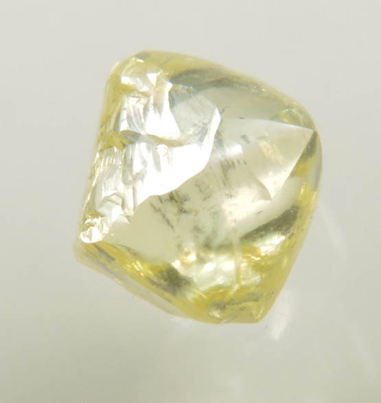 Diamond (0.86 carat fancy-yellow complex crystal) from Northern Cape Province, South Africa
