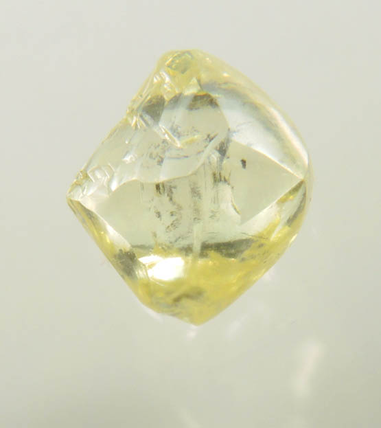 Diamond (0.86 carat fancy-yellow complex crystal) from Northern Cape Province, South Africa