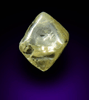 Diamond (0.33 carat fancy-yellow octahedral crystal) from Northern Cape Province, South Africa
