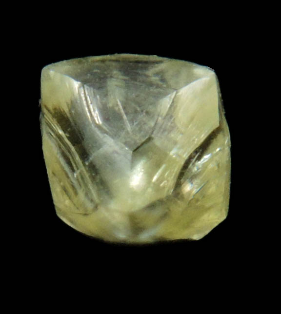 Diamond (0.31 carat yellow octahedral crystal) from Northern Cape Province, South Africa