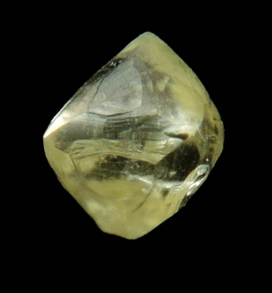 Diamond (0.31 carat yellow octahedral crystal) from Northern Cape Province, South Africa