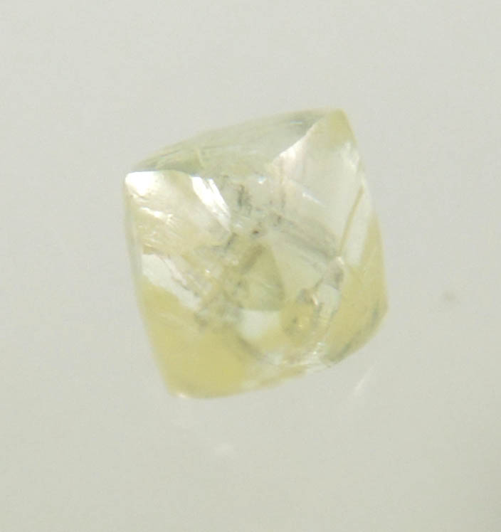 Diamond (0.31 carat yellow octahedral crystal) from Northern Cape Province, South Africa