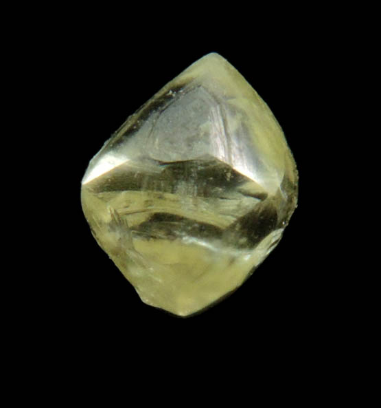 Diamond (0.31 carat yellow octahedral crystal) from Northern Cape Province, South Africa