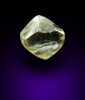 Diamond (0.19 carat yellow octahedral crystal) from Northern Cape Province, South Africa