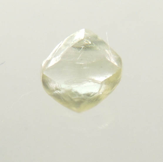 Diamond (0.19 carat yellow octahedral crystal) from Northern Cape Province, South Africa
