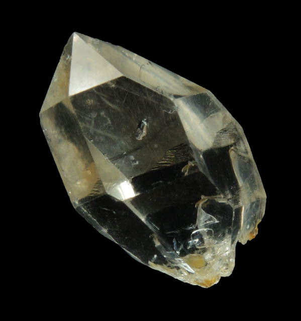 Quartz var. Herkimer Diamond (with bubble-fluid inclusion) from Middleville, Herkimer County, New York