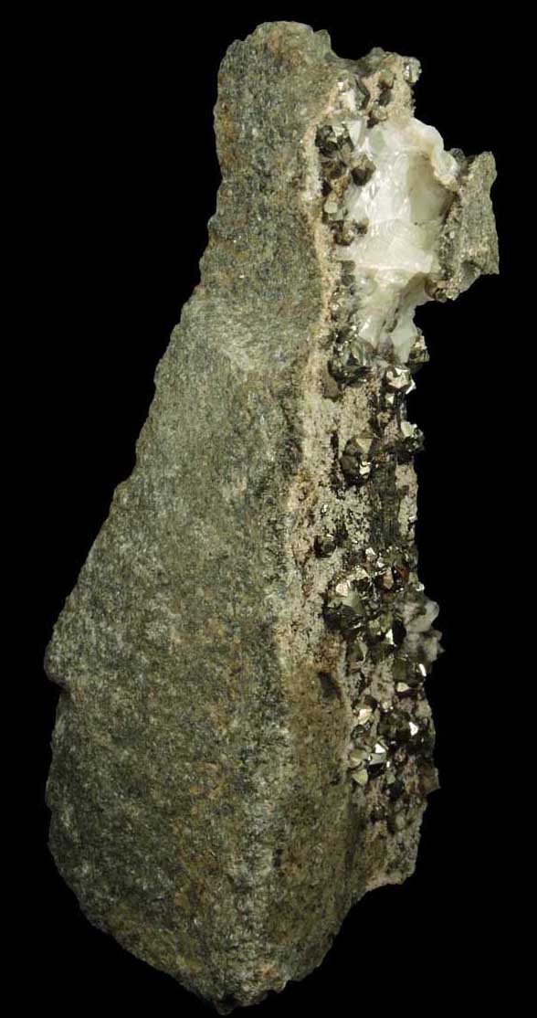 Pyrite and Calcite from Bull's Ferry Road condominium construction site, North Bergen, Hudson County, New Jersey