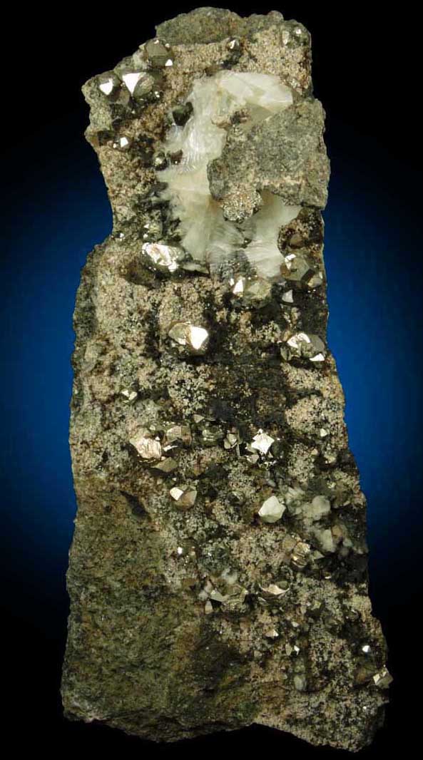 Pyrite and Calcite from Bull's Ferry Road condominium construction site, North Bergen, Hudson County, New Jersey