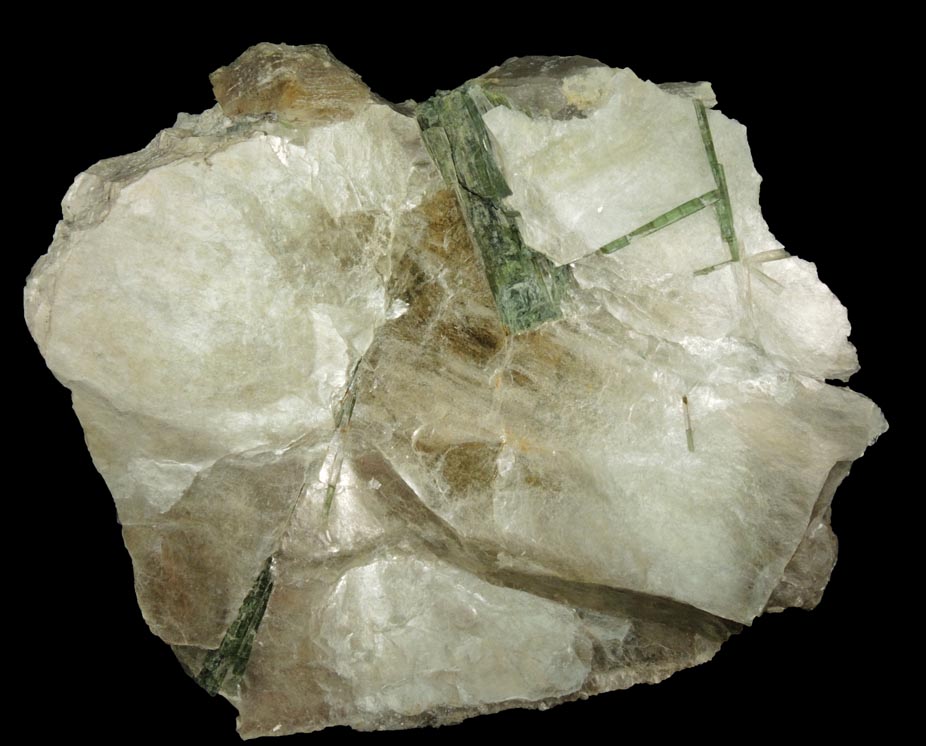 Elbaite Tourmaline in Muscovite from Strickland Quarry, Collins Hill, Portland, Middlesex County, Connecticut