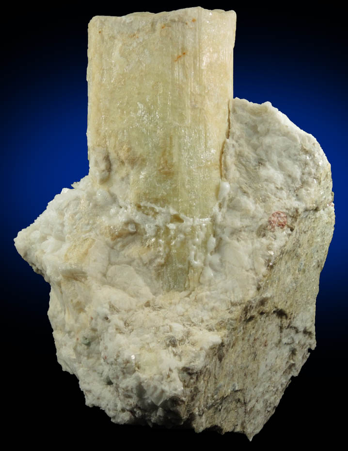 Beryl in Albite from Beauregard Quarry, Alstead, Cheshire County, New Hampshire