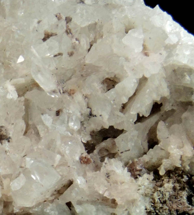 Calcite, Quartz, Stilbite, Hematite from Prospect Park Quarry, Prospect Park, Passaic County, New Jersey