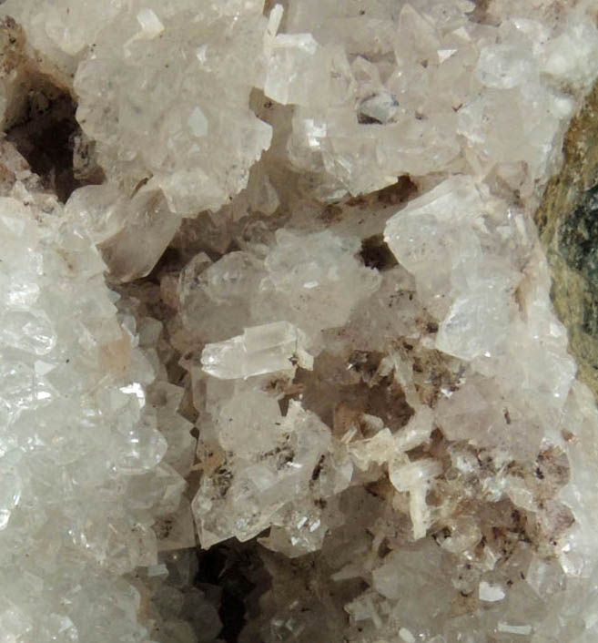 Calcite, Quartz, Stilbite, Hematite from Prospect Park Quarry, Prospect Park, Passaic County, New Jersey