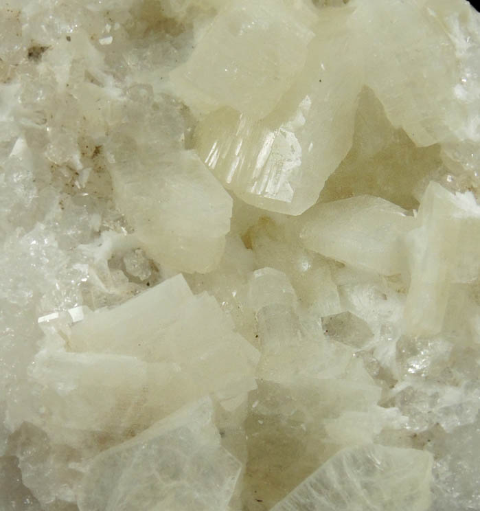 Heulandite on Quartz from Prospect Park Quarry, Prospect Park, Passaic County, New Jersey