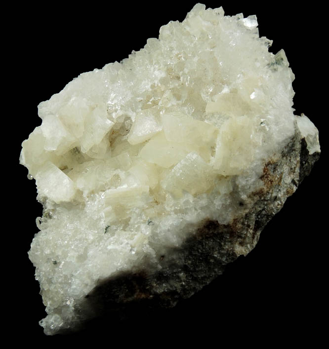 Heulandite on Quartz from Prospect Park Quarry, Prospect Park, Passaic County, New Jersey