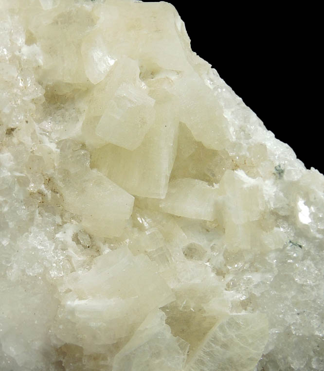 Heulandite on Quartz from Prospect Park Quarry, Prospect Park, Passaic County, New Jersey