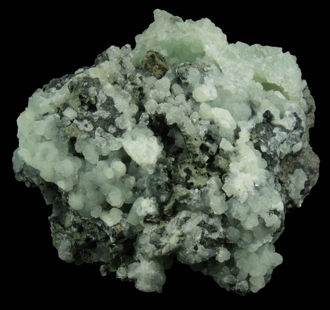 Prehnite with Calcite from O and G Industries Southbury Quarry, Southbury, New Haven County, Connecticut