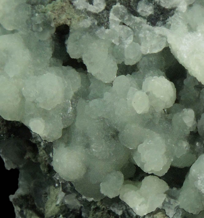 Prehnite with Calcite from O and G Industries Southbury Quarry, Southbury, New Haven County, Connecticut