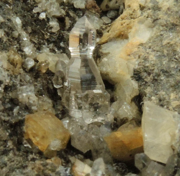 Quartz (Tessin habit) with Ankerite and Muscovite from Becker Quarry, West Willington, Tolland County, Connecticut
