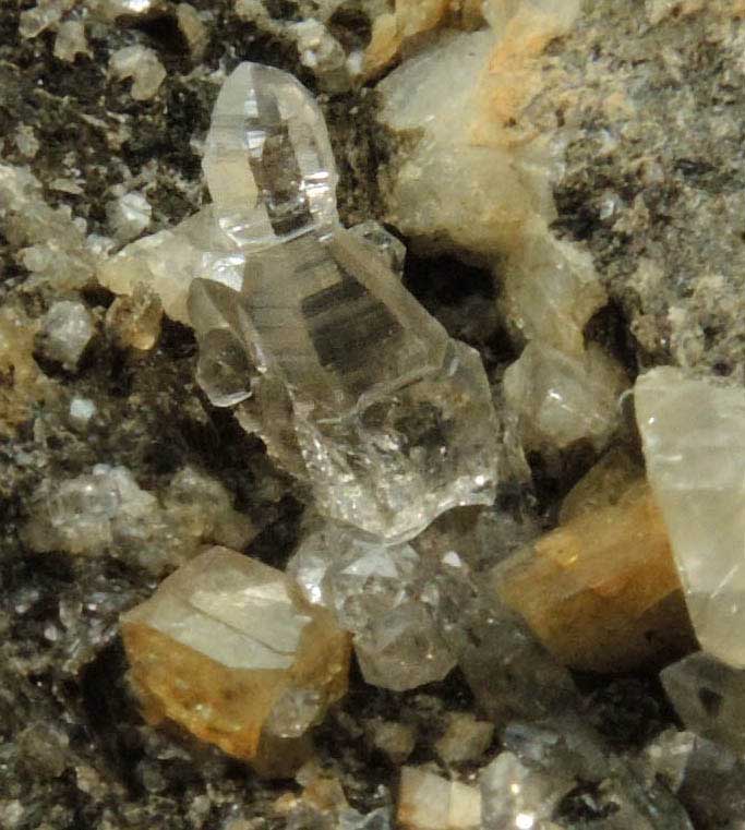 Quartz (Tessin habit) with Ankerite and Muscovite from Becker Quarry, West Willington, Tolland County, Connecticut