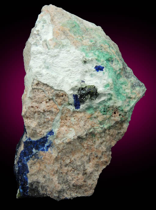 Volborthite with Azurite from Milpillas Mine, Cuitaca, Sonora, Mexico