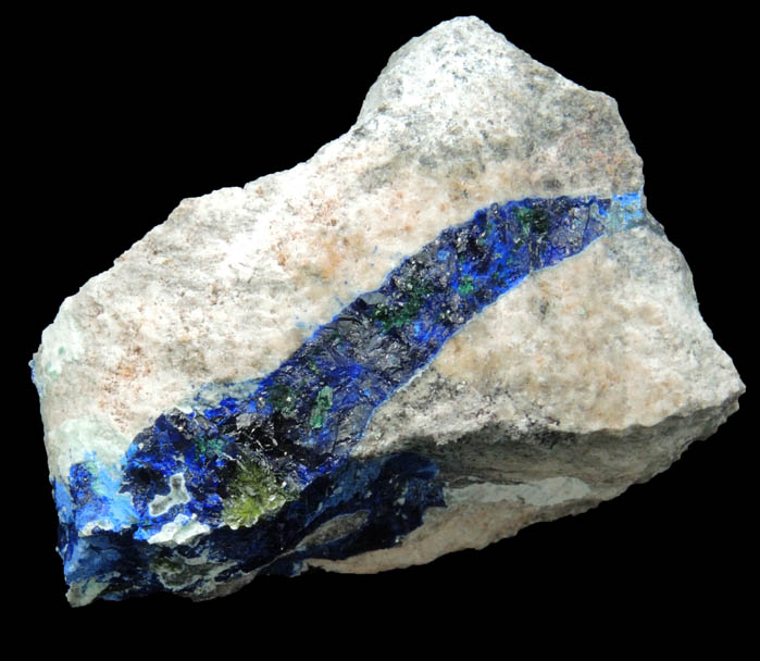 Volborthite with Azurite from Milpillas Mine, Cuitaca, Sonora, Mexico