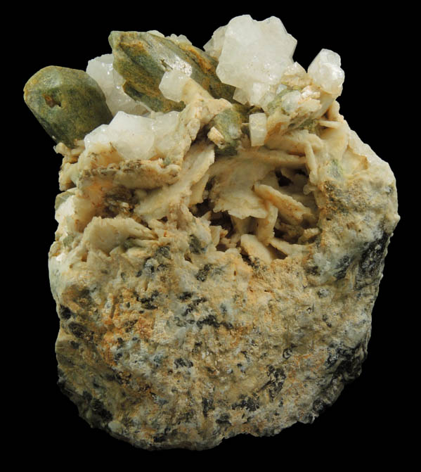 Chabazite with Pyroxene from Imilchil, High Atlas Mountains, Errachidia Province, Morocco