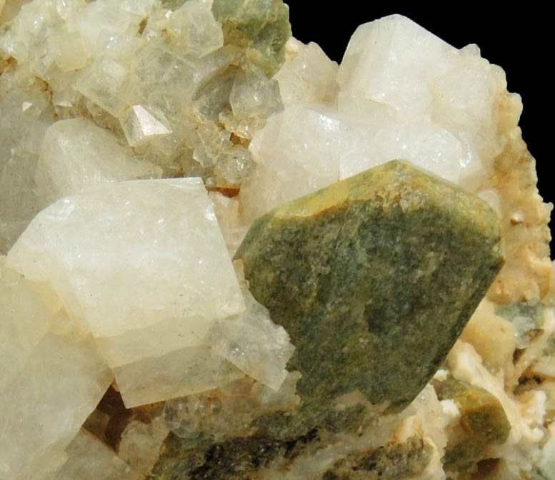 Chabazite with Pyroxene from Imilchil, High Atlas Mountains, Errachidia Province, Morocco