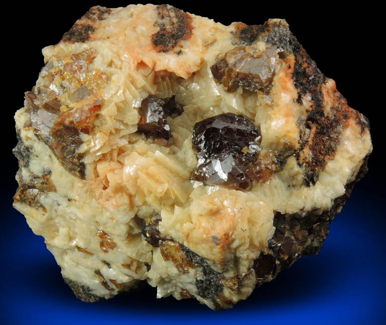 Sphalerite and Dolomite from Mina Troya, Mutiloa, 19 km southwest of San Sebastin, Pais Vasco, Spain