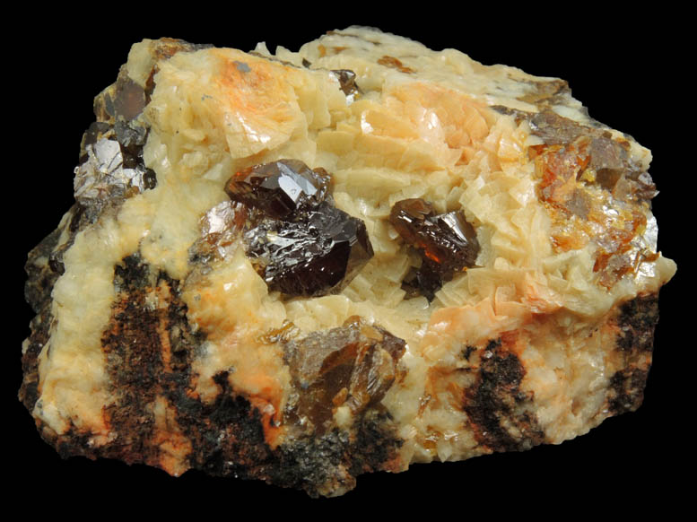 Sphalerite and Dolomite from Mina Troya, Mutiloa, 19 km southwest of San Sebastin, Pais Vasco, Spain