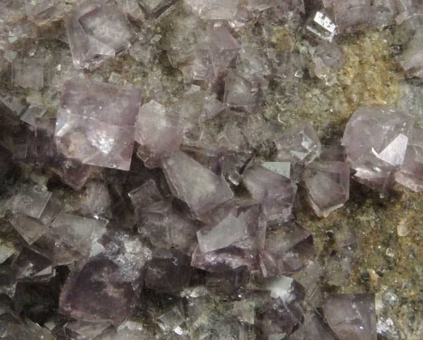 Fluorite (interpenetrant-twins) on Quartz from Blackdene Mine, Ireshopeburn, Weardale, County Durham, England