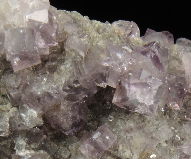 Fluorite (interpenetrant-twins) on Quartz from Blackdene Mine, Ireshopeburn, Weardale, County Durham, England