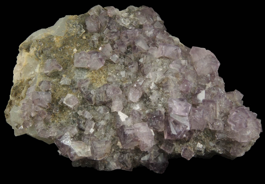 Fluorite (interpenetrant-twins) on Quartz from Blackdene Mine, Ireshopeburn, Weardale, County Durham, England