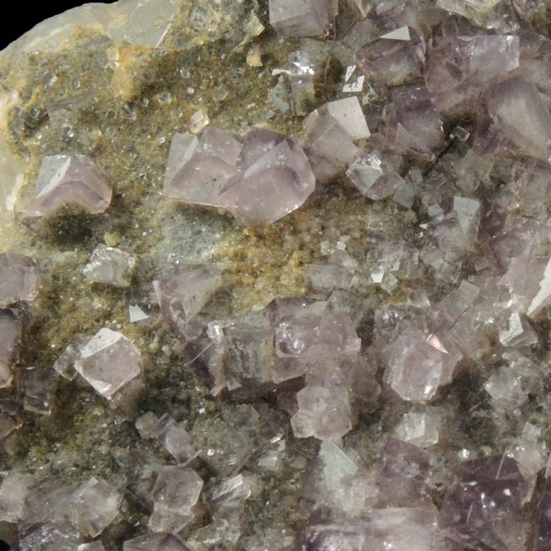 Fluorite (interpenetrant-twins) on Quartz from Blackdene Mine, Ireshopeburn, Weardale, County Durham, England