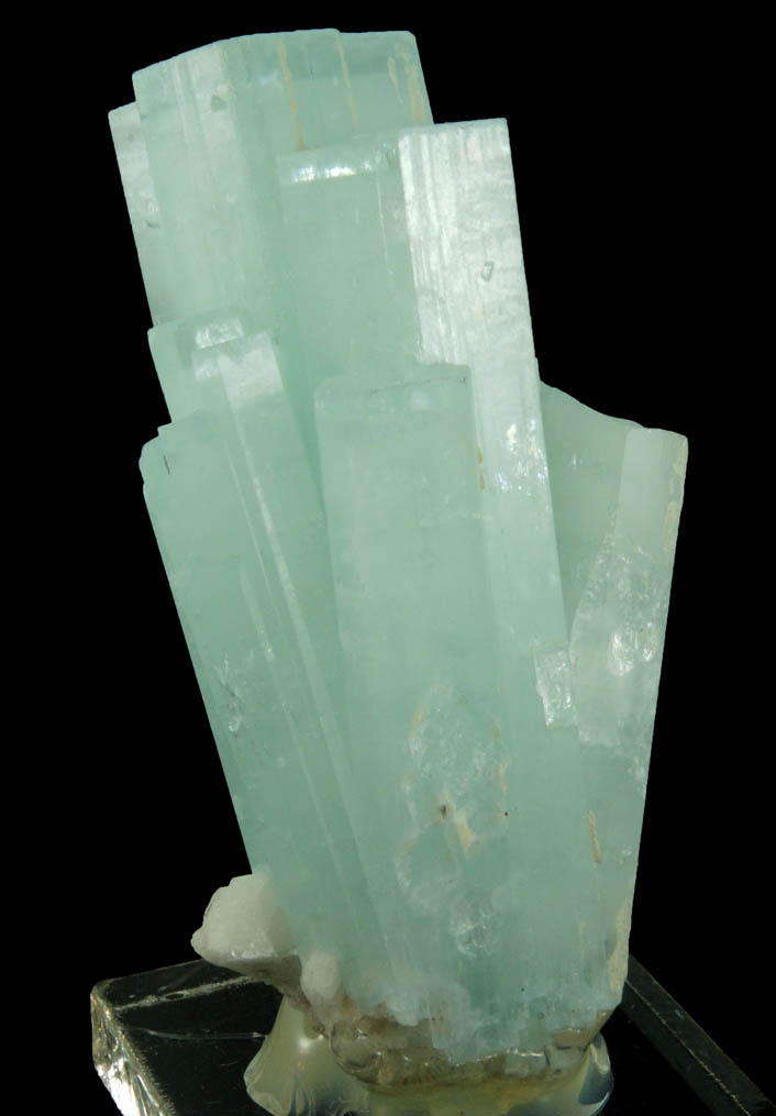 Beryl var. Aquamarine (zoned crystals) from Baha, Braldu Valley, Baltistan, Gilgit-Baltistan, Pakistan