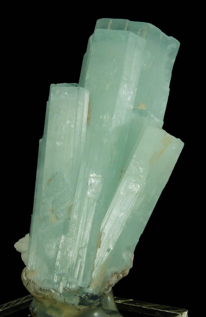 Beryl var. Aquamarine (zoned crystals) from Baha, Braldu Valley, Baltistan, Gilgit-Baltistan, Pakistan