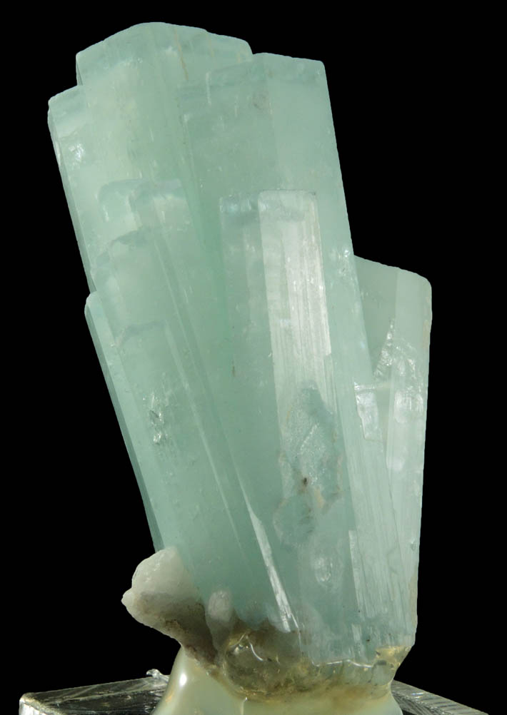 Beryl var. Aquamarine (zoned crystals) from Baha, Braldu Valley, Baltistan, Gilgit-Baltistan, Pakistan