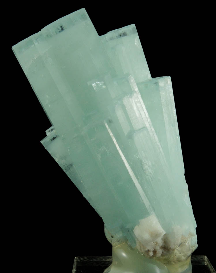 Beryl var. Aquamarine (zoned crystals) from Baha, Braldu Valley, Baltistan, Gilgit-Baltistan, Pakistan