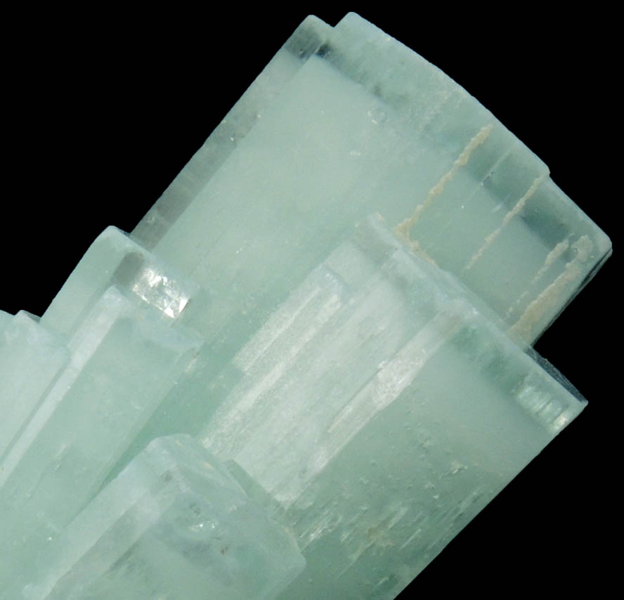 Beryl var. Aquamarine (zoned crystals) from Baha, Braldu Valley, Baltistan, Gilgit-Baltistan, Pakistan