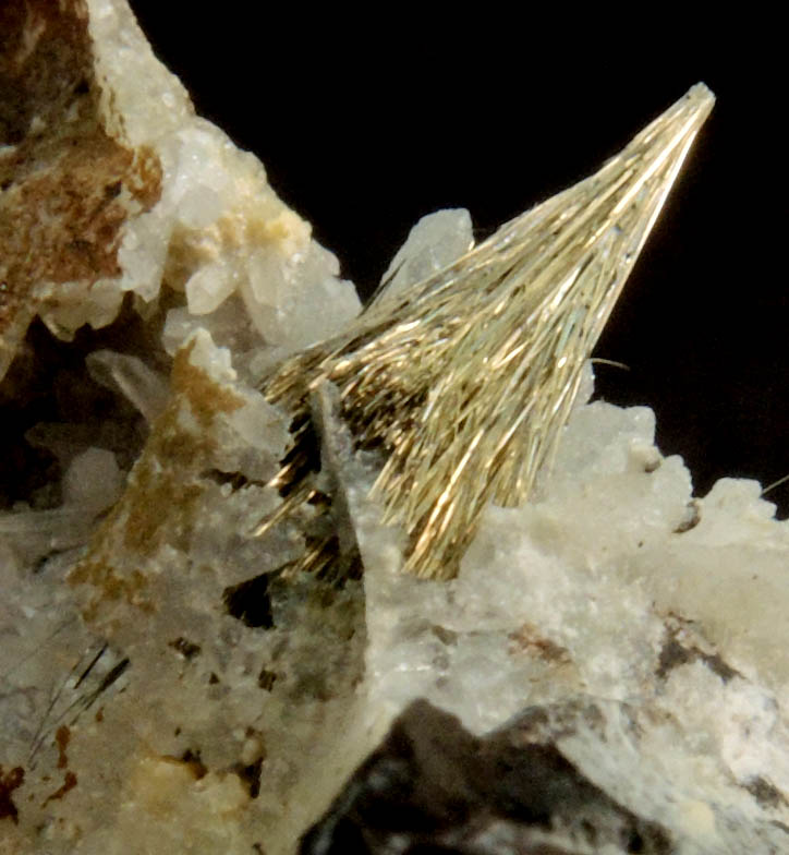 Millerite, Dolomite, Quartz from Coldberry Gutter, Teesdale, County Durham, England